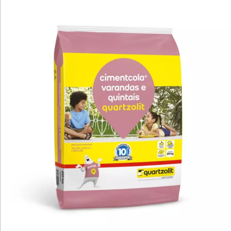 Argamassa Varandas e Quintais 20kg Cinza Quartzolit Argamassa Varandas e Quintais 20kg Cinza Quartzolit