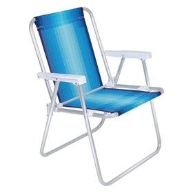 Cadeira de Praia Alta Alumínio Cor Sortida 2101 Mor