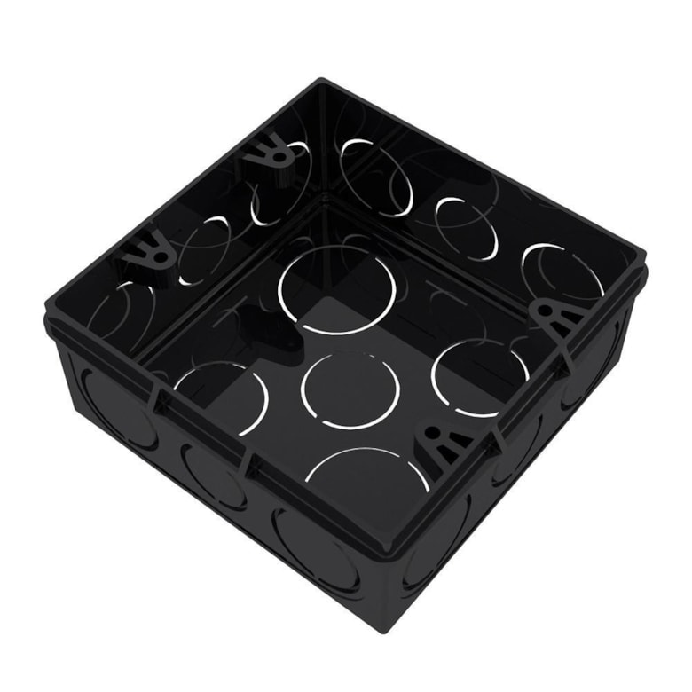 Caixa de Luz 4x4 Quadrada Preta 33042884 Tigre Caixa de Luz 4x4 Quadrada Preta 33042884 Tigre