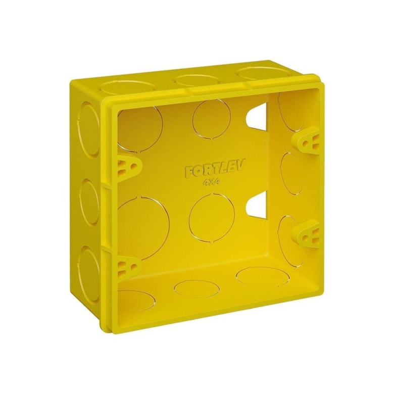 Caixa de Luz Quadrada de 4x4 13050441 Fortlev Caixa de Luz Quadrada de 4x4 13050441 Fortlev