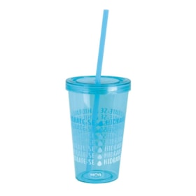 Copo com Canudo Color 625ml 8074 Mor Copo com Canudo Color 625ml 8074 Mor