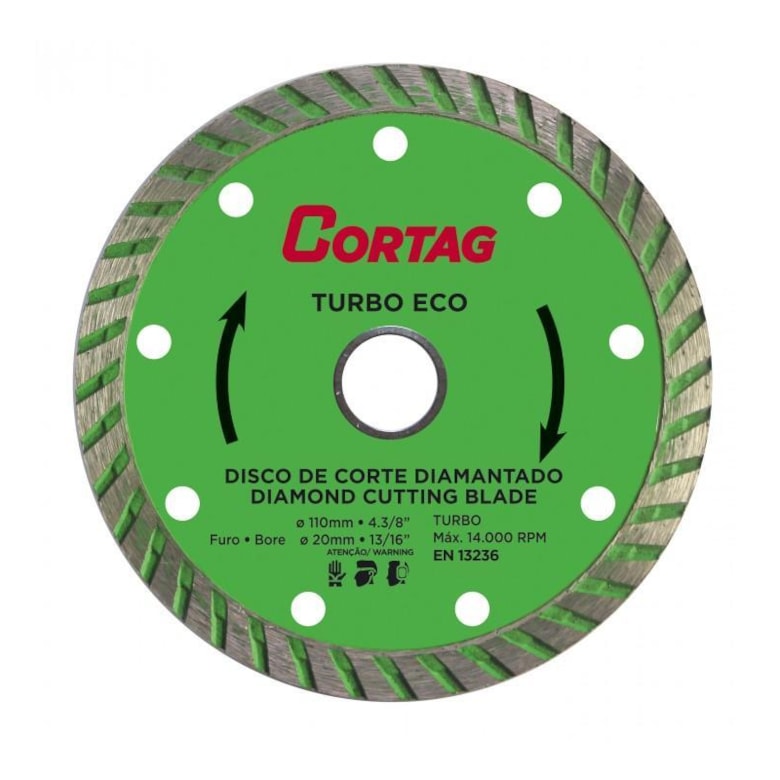 Disco de Corte Diamantado Turbo Eco 110mm 60598 Cortag
