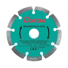 Disco Diamantado Segmentado eco 110MM 61699 Cortag