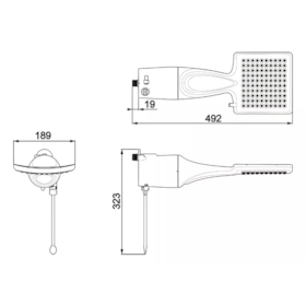 Ducha Loren Shower Eletrônico 127V 5500W 7510155 Lorenzetti