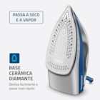 Ferro a Vapor Mondial Branco/Azul 1200W 110V