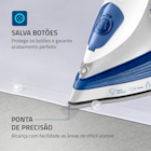 Ferro a Vapor Mondial Branco/Azul 1200W 110V