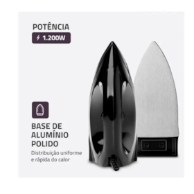 Ferro de Passar Roupa a Seco Mondial FSN-55-B - Preto Ferro de Passar Roupa a Seco Mondial FSN-55-B - Preto