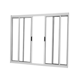 Janela 100x120cm Alumínio 4 Folhas Linha Pop 485 Esquadrisol Janela 100x120cm Alumínio 4 Folhas Linha Pop 485 Esquadrisol