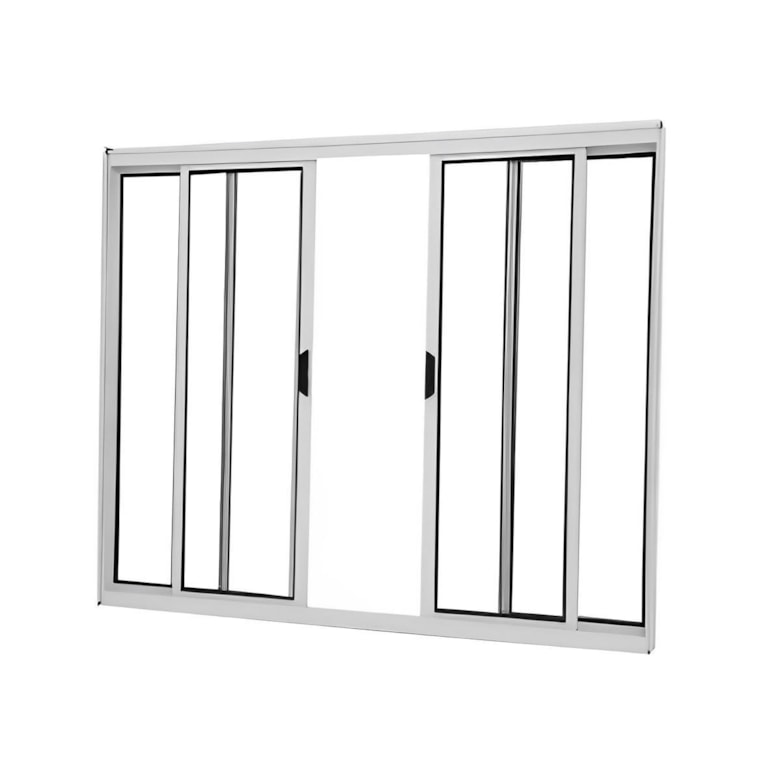 Janela 100x120cm Alumínio 4 Folhas Linha Pop 485 Esquadrisol Janela 100x120cm Alumínio 4 Folhas Linha Pop 485 Esquadrisol