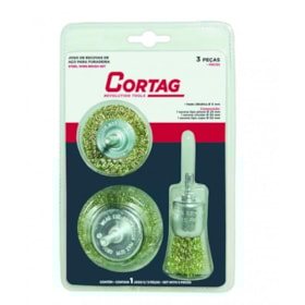 Jogo de Escovas para Furadeira com 3 Peças 61765 Cortag Jogo de Escovas para Furadeira com 3 Peças 61765 Cortag