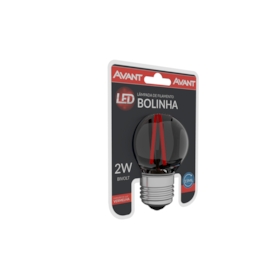 Lâmpada Filamento Led Bolinha 2W Vermelho 168055472 Bivolt Avant