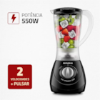 Liquidificador Mondial Easy Power L-550 2 Velo - 2 Velocidades 550W Liquidificador Mondial Easy Power L-550 2 Velo - 2 Velocidades 550W