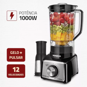 Liquidificador Turbo L1000 Bi 1000w Preto Mondial 110v