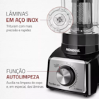 Liquidificador Turbo L1000 Bi 1000w Preto Mondial 110v