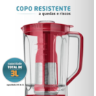 Liquidificador Turbo Mondial Vermelho/Inox 110V - L-1100