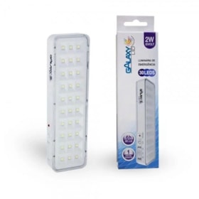 Luminária De Emergência 2W 30 Led Bivol 1750 Galaxyled