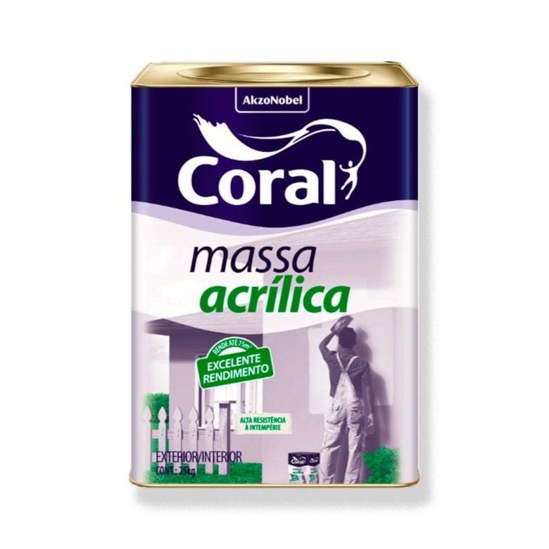 Massa Acrílica 25kg Branco 5353648 Coral