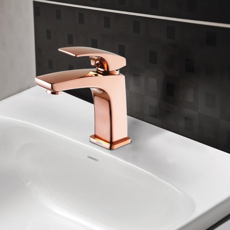 Monocomando Lavatório de Mesa 2875 R89 Rose Gold 7048599 Lorenzetti