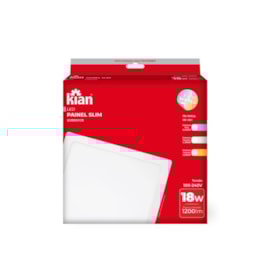 Painel Led Quadrada Sobrepor 12W 6.000K Branca Fria Bivolt 10377 Kian Painel Led Quadrada Sobrepor 12W 6.000K Branca Fria Bivolt 10377 Kian