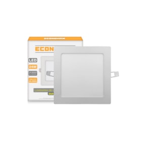 Painel Led Quadrado Embutir 24W 6.500K Branca Fria Bivolt 12763 Economax Painel Led Quadrado Embutir 24W 6.500K Branca Fria Bivolt 12763 Economax