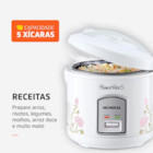 Panela Elétrica de Arroz Mondial Bianca Rice NPE-05 5 Xícaras - Branca