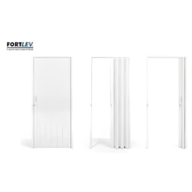 Porta Sanfonada PVC 210x60cm Branca 0500603 Fortlev