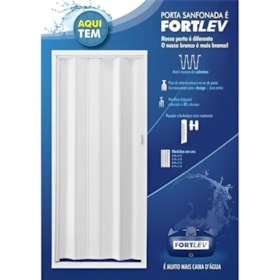 Porta Sanfonada PVC 210x60cm Branca 0500603 Fortlev