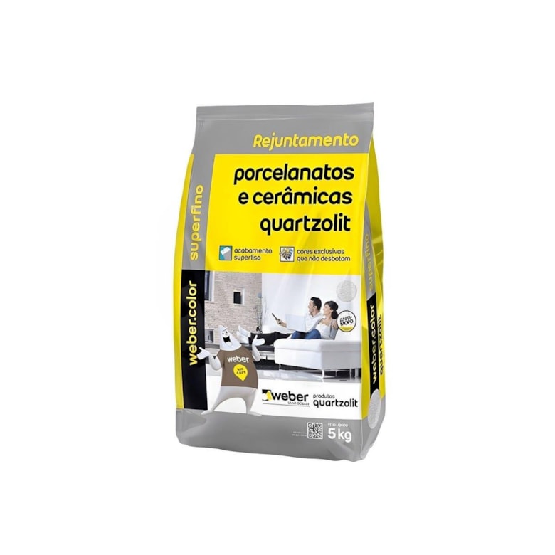 Rejunte Para Porcelanato e Cerâmicas 5KG Corda Quartzolit