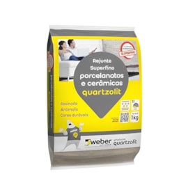 Rejunte Para Porcelanatos e Cerâmicas Branco 1Kg Quartzolit Rejunte Para Porcelanatos e Cerâmicas Branco 1Kg Quartzolit