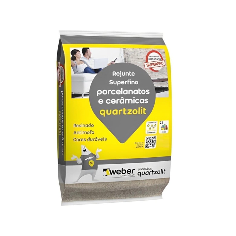 Rejunte Porcelanatos e Cerâmicas 1KG Corda Quartzolit Rejunte Porcelanatos e Cerâmicas 1KG Corda Quartzolit