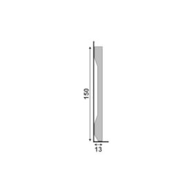 Rodapé LEV151 Branco Peça 2,40 Metros Poliestireno 150mm Santa Luzia