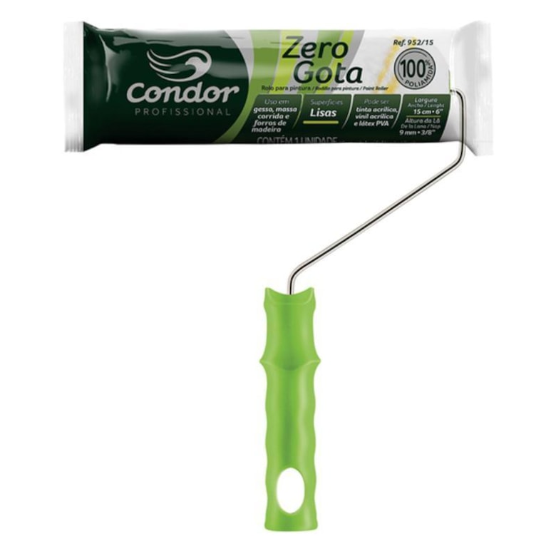 Rolo de Lã Zero Gota 952 15cm 970207 Condor