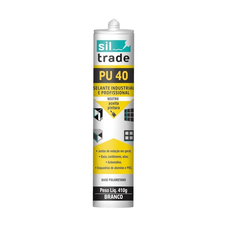 Selante PU 40 Poliuretano Siltrade 400g Branco 1560098 Baston