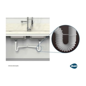 Sifão Extensivo Universal Duplo 30205425 Branco Blukit Sifão Extensivo Universal Duplo 30205425 Branco Blukit