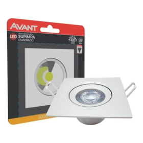 Spot Led de Embutir Quadrado 5W 3000K Amarelo 865020579 Avant