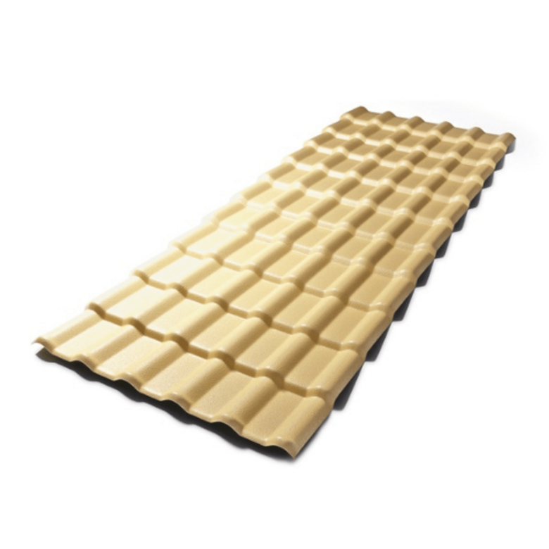 Telha PVC Plan Colonial Marfim 6 Ondas 2,42x0,88 Metros Afort Telha PVC Plan Colonial Marfim 6 Ondas 2,42x0,88 Metros Afort