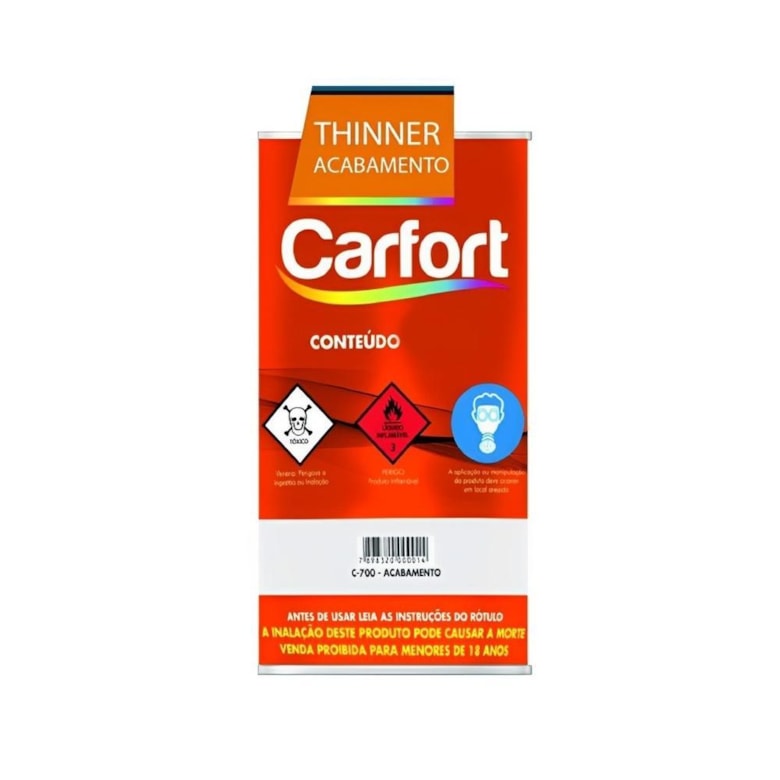Thinner Comum 900ml C-500/900 Carfort Thinner Comum 900ml C-500/900 Carfort