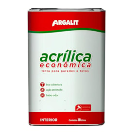 Tinta Acrílica Branco 18 Litros 170230 Argalit