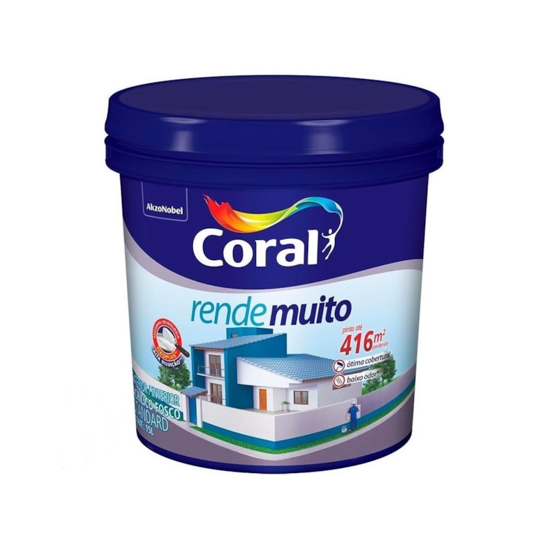 Tinta Rende Muito 15 Litros Acrílica Fosco Branco 5587792 Coral