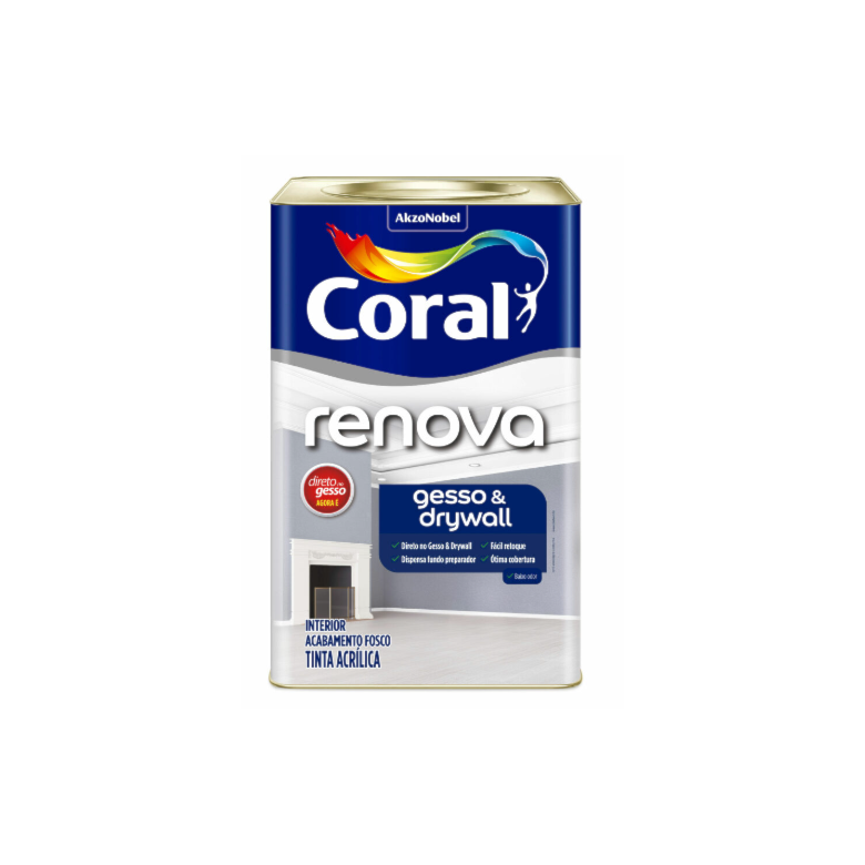 Tinta Renova 18 Litros Gesso & Drywall 5202491 Coral