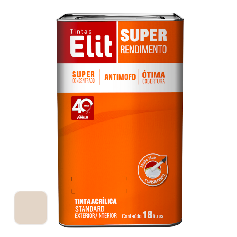 Tinta Super Rendimento 18 Litros Areia 112104 Elit