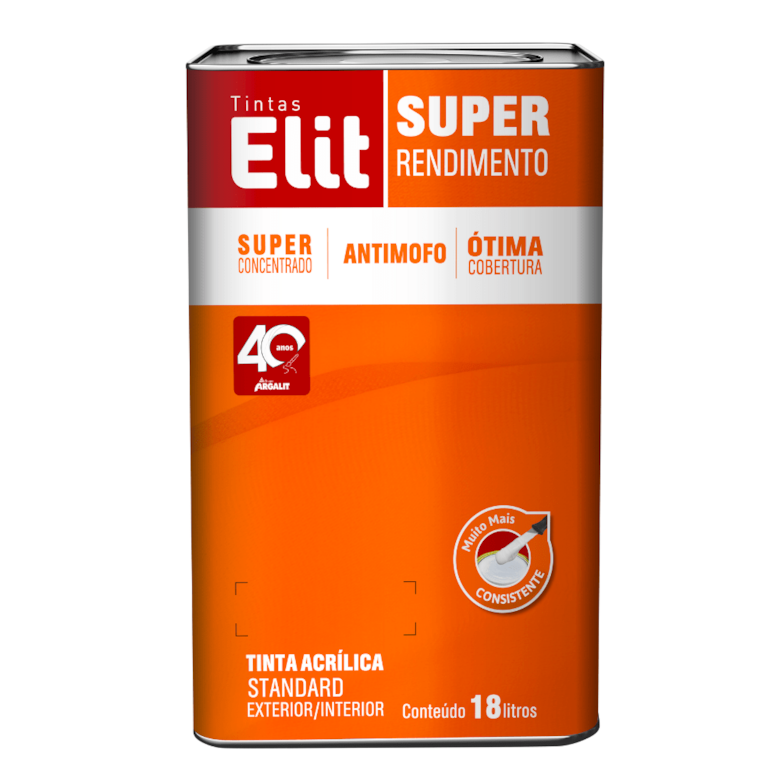 Tinta Super Rendimento Cinza Calacata 18 Litros 112126 Elit