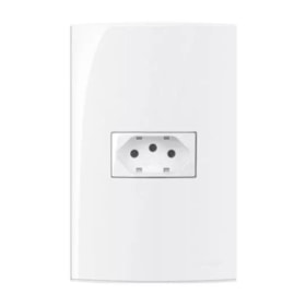 Tomada Sleek 2p+t 10a 250v 4x2 Branco Pa016004 Margirius Tomada Sleek 2p+t 10a 250v 4x2 Branco Pa016004 Margirius