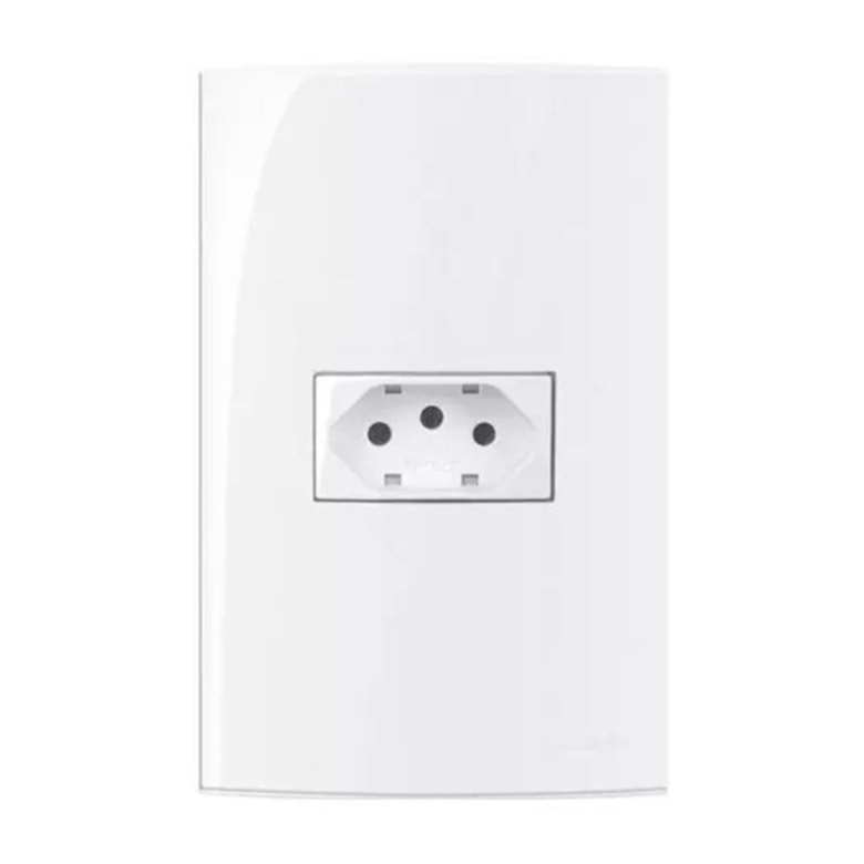 Tomada Sleek 2p+t 10a 250v 4x2 Branco Pa016004 Margirius Tomada Sleek 2p+t 10a 250v 4x2 Branco Pa016004 Margirius