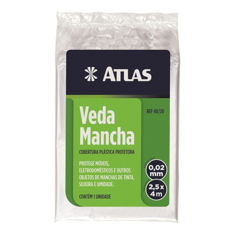 Veda Mancha para Movel Plástico 40/20 Atlas