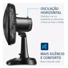 Ventilador de Mesa 30cm Super Power Mondial Preto 60W VSP30B Ventilador de Mesa 30cm Super Power Mondial Preto 60W VSP30B
