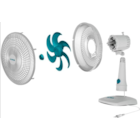 Ventilador de mesa 30cm Ultra 110V Branco/Azul V30 6P